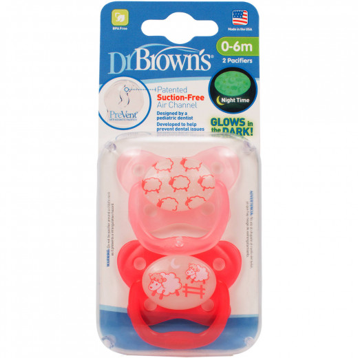 Dr. Brown's Glow-in-the-Dark Pacifier Stage 1, (0-6 Months)