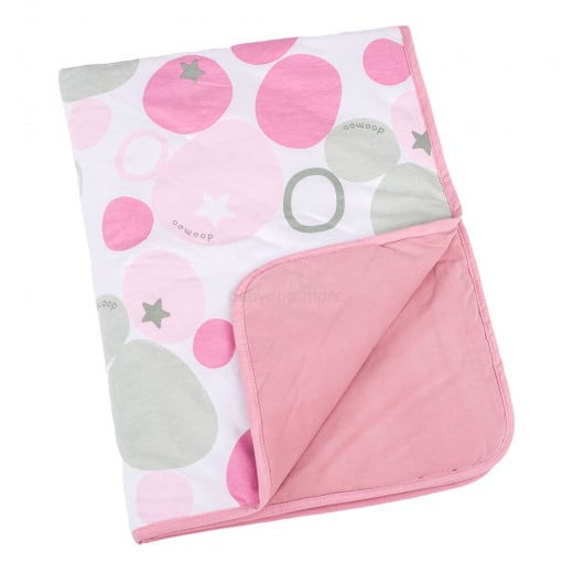 Doomoo Dream Baby Cotton Blanket (100 x 75 cm, Stones Pink)