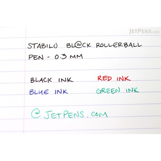 Stabilo BlAck Rollerball Pen - 0.3 mm - Green Ink