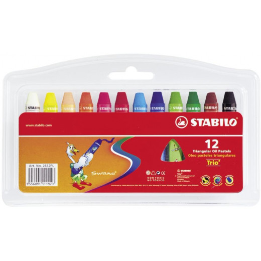 Stabilo Trio Oil Pastels 12