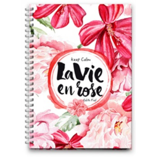 NoteBook Wire Small - La Vie En Rose - 16x11.5cm