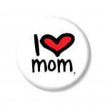 YM Sketch - I Love Mum Pin Button