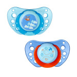 Chicco Physio Air Blue (6-12M) Silicone, 2 Pieces
