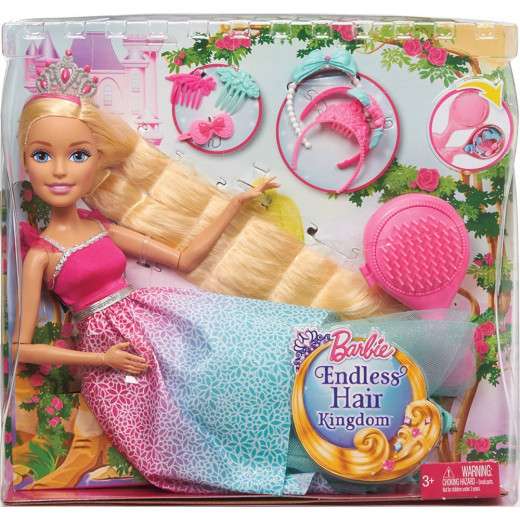 Barbie Endless Hair Kingdom 17" Princess Doll, Blonde