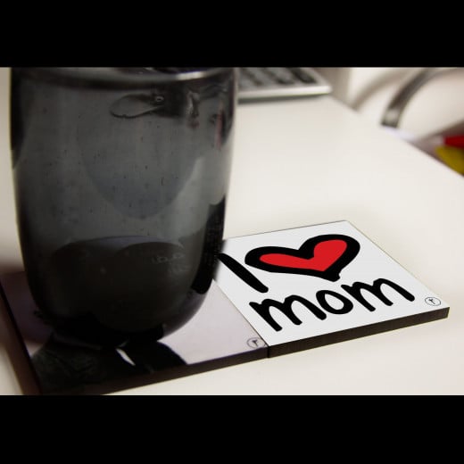 YM Sketch-I Love Mom Coasters
