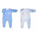 BabySafe Baby Wear Temperature Alert - Sleep Suit (2 pieces) /  Blue - 0-3 Months
