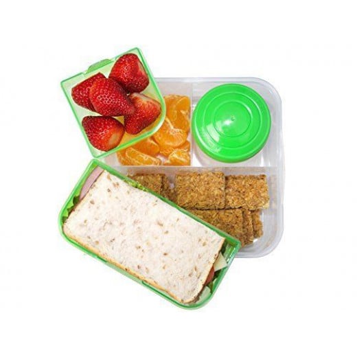 Sistema Bento Cube Box to Go with Fruit, Yogurt Pot, 1.25 L - Pink