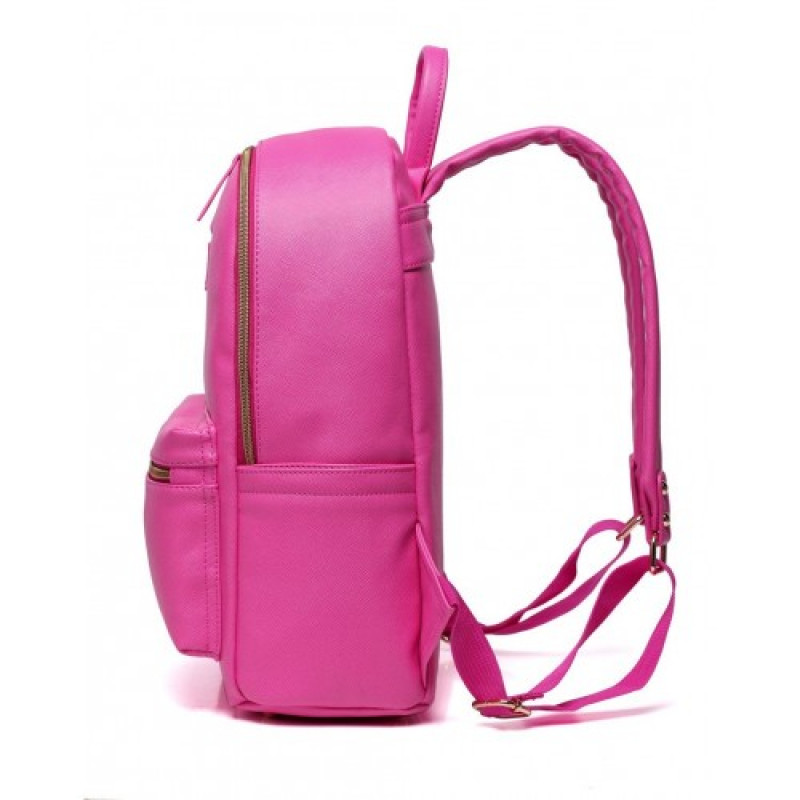 Colorland Fashion Travel Bag Organizer Backpack Diaper Bag Mummy Bag PU Leather - Pink ...