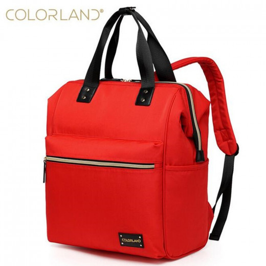 Colorland Zara Unisex Baby Diaper Backpack Water Resistant (Red)