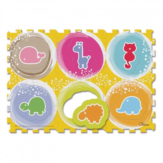 Chicco - Soft Puzzle Mat Animals (6 Pieces)