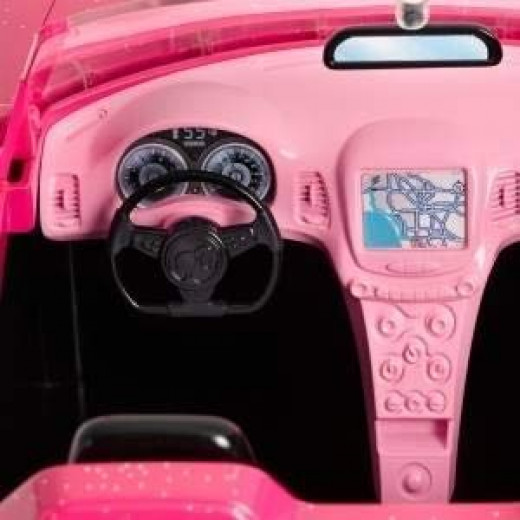 Barbie Glam Convertible Sports, Toy Vehicle for Doll, Pink Car