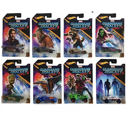 Hot Wheels - 2017 Guardians of the Galaxy Vol. 2 Bundle Set of 8 Die-Cast Vehicles