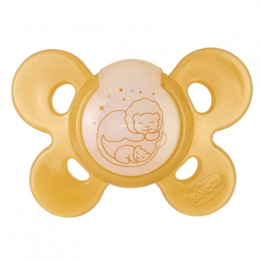 Chicco Physio Comfort Neutral Silicone Soother (1 Piece, Glowing)