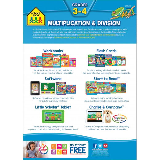 School Zone - Multiplication & Division Grades 3-4 Ages 8-10