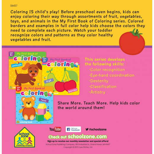 School Zone -My First Book of Coloring Vegetables and Fruits