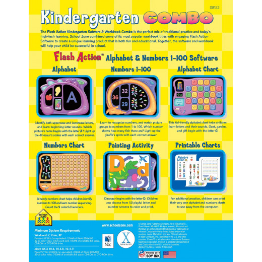 School Zone - combo kindergarten flash action software