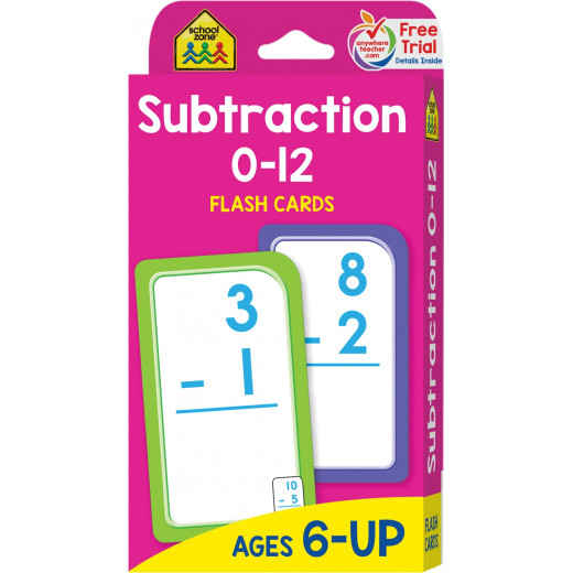 School Zone - Subtraction 0-12 Flash Cards
