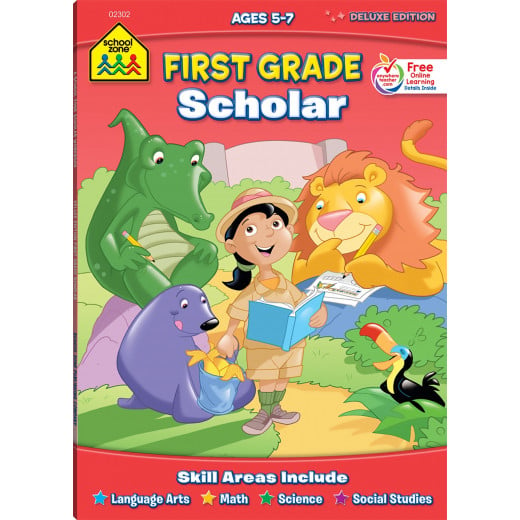 School Zone First Grade Scholar Deluxe Edition Workbook
