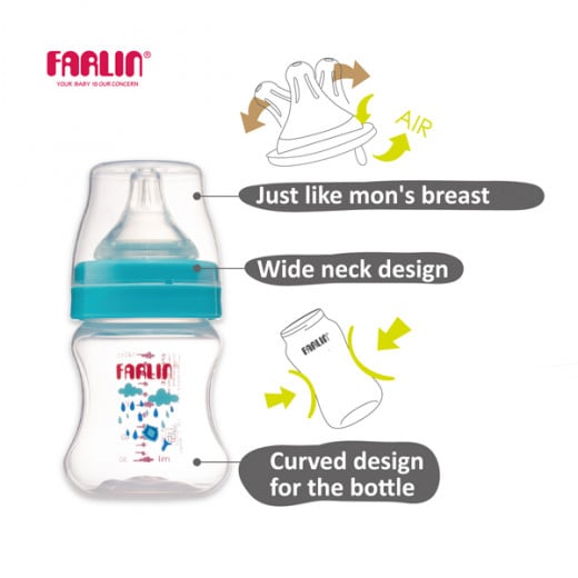 Farlin Feeding Bottle, 140 ml, Blue