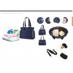 Colorland Classic Baby Diaper Tote Maternity Bag, Navy Blue