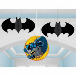 Amscan - Batman DC Honeycomb Danglers Hanging Decorations 3 Count Party