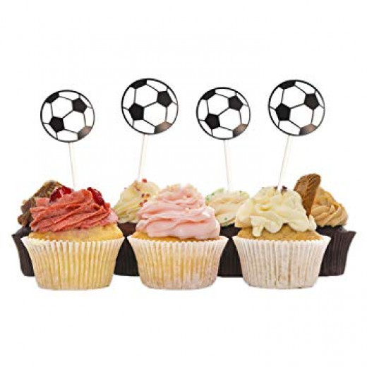 Amscan - Soccer Ball Cupcake Plastic Picks - 36 pcs