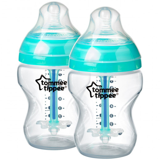 Tommee Tippee Advanced Anti Colic X2, 260 ml Slow Bottle with Heat Sensing Tube