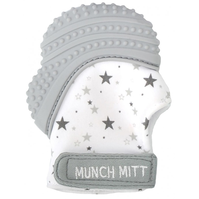 Munch Mitt Teething Mitten, Gray Stars | Munch Mitt | | Jordan-Amman | Buy  & Review
