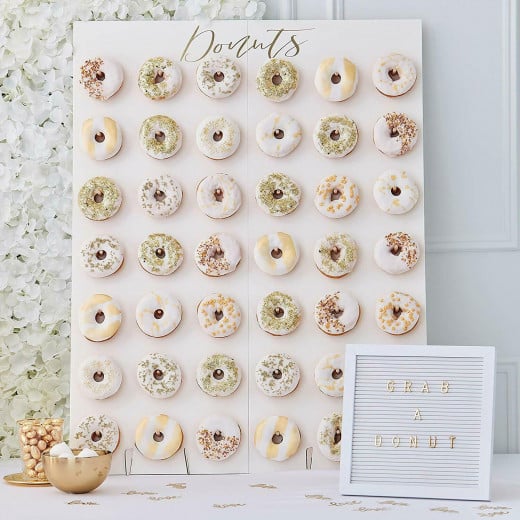 Ginger Ray GO133 Large Wedding Donuts Wall Decor - Gold