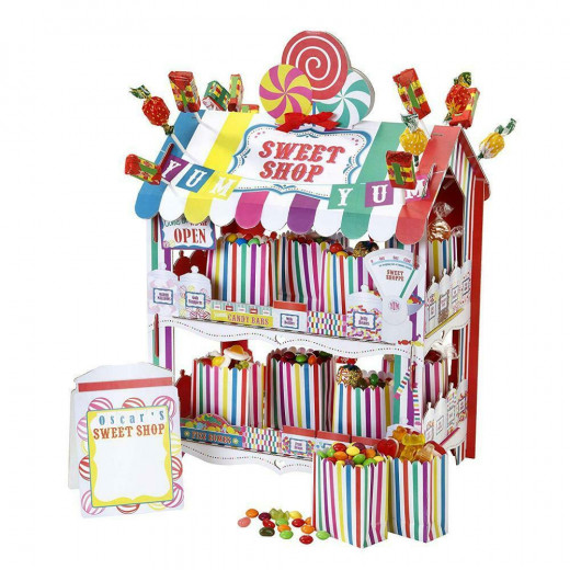 Street Stalls Multicolored Retro 2 Tier Sweet Shop Stand Great For Parties