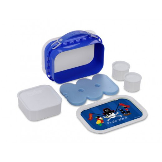 Yubo Deluxe Lunchbox-Color: Blue Pirate