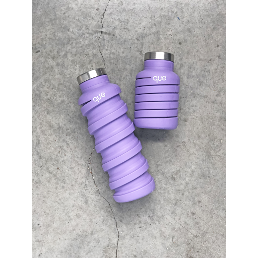 Que Collapsible Water Bottle, Violet Purple, 355 ml