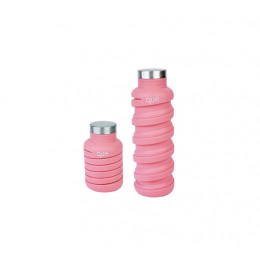 Que Collapsible Water Bottle, Coral Pink, 590 ml