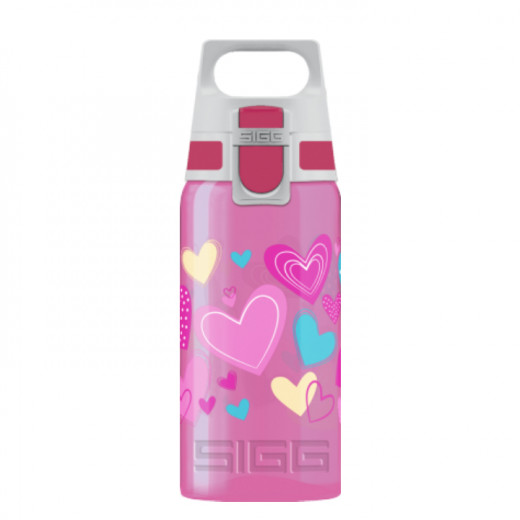 SIGG Kids Water Bottle Viva One Hearts, Pink Color, 0.5 Liter