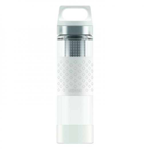 SIGG Thermo Flask Hot & Cold Glass White Bottle 0.4 L