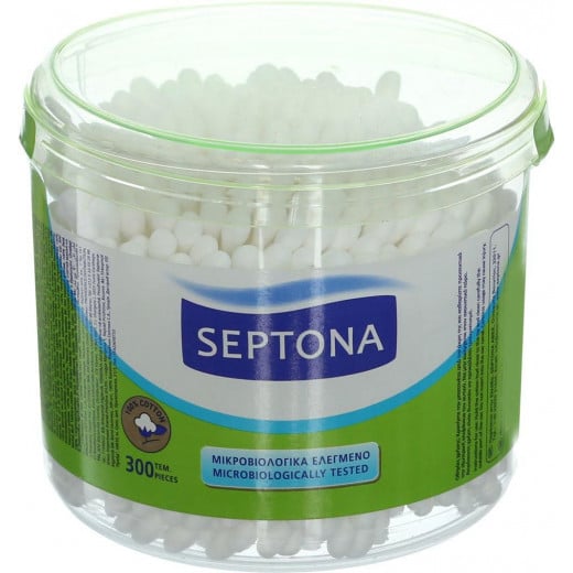 Septona 300 Cotton Buds in Plastic Jar