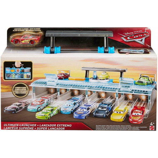 Disney Pixar Cars Ultimate Launcher, Carry Case with Lightning McQueen Toy Vehicle