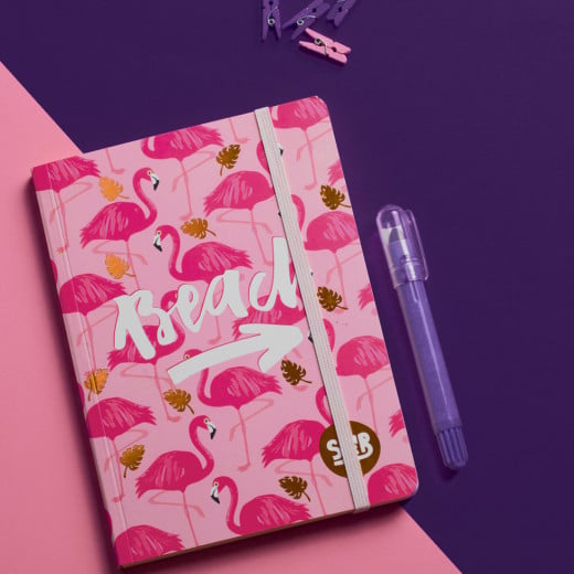 Mofakera Flamingo Notebook with Rubber Band A5 Size