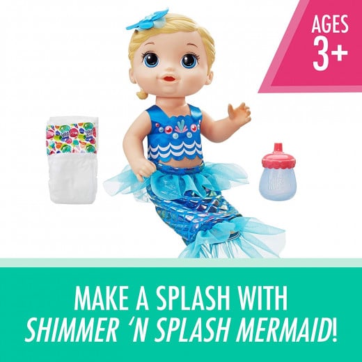 Baby Alive Shimmer ‘n Splash Mermaid (Blonde Hair)