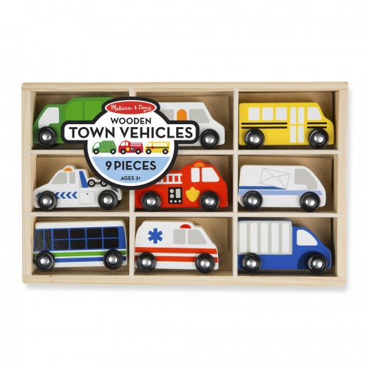 ألعاب خشبية بتصميم مجموعة السيارات من ميليسا اند دوج