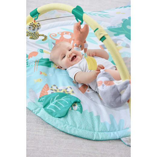 Skip Hop Tropical Paradise Baby Gym: Tummy Time Play Mat to Activity Gym with Portable Sloth Soother