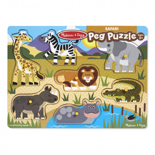 Melissa & Doug Safari Peg Puzzle Set