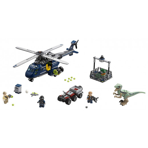 LEGO Jurassic World Blue’s Helicopter Pursuit Building Kit (397 Pieces)