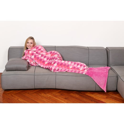 Kanguru Sirena Lilla Blanket Blanket Fleece mermaid Pink