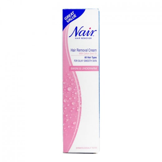 Nair Hair Removal Cream With Cotton Seed Oil For Bikini & Underarm 90ml