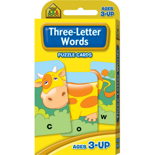 منطقة المدرسة - بطاقات فلاش الكلمات المكونة من ثلاثة أحرف