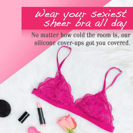 Hollywood Fashion Secrets Silicone Nipple Coverups, Medium Shade, 1 pair