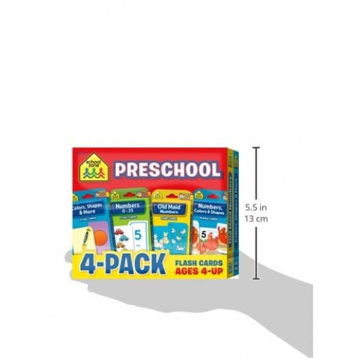 School Zone - Preschool Flash Card 4-Pack