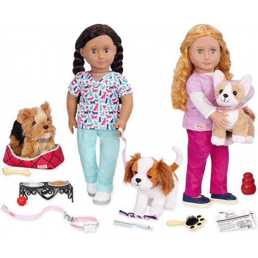 Our Generation - Yorkshire Posable Dog- Toys, Accessories, and Pets for 18 inch Dolls- for Age 3 and Up