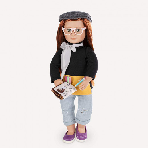 Our Generation by Battat- Sabina 18" Posable Deluxe Fashion Doll with Book & Accessories- for Age 3 Years & Up